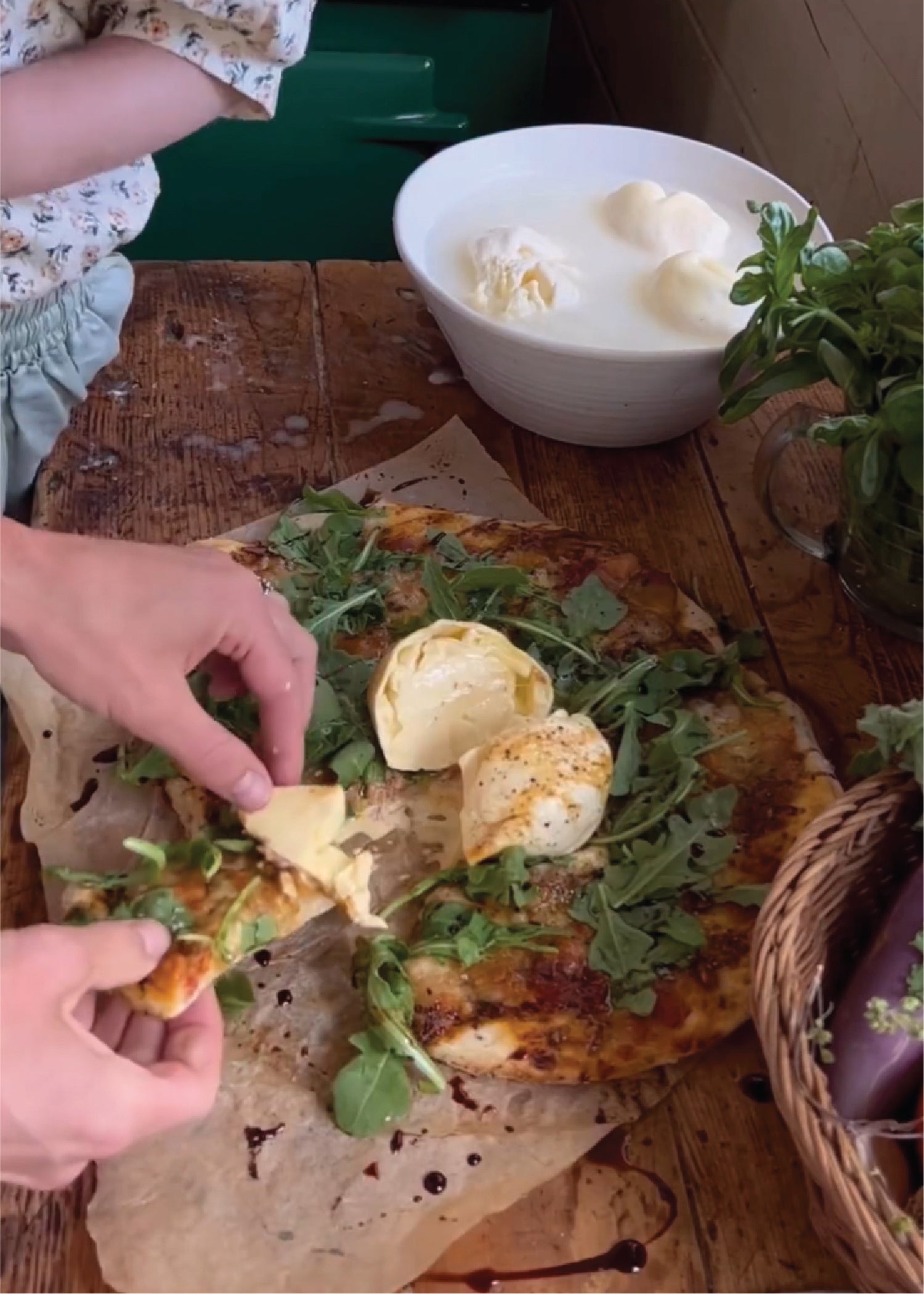 Burrata Sourdough Pizza - Ballerina Farm