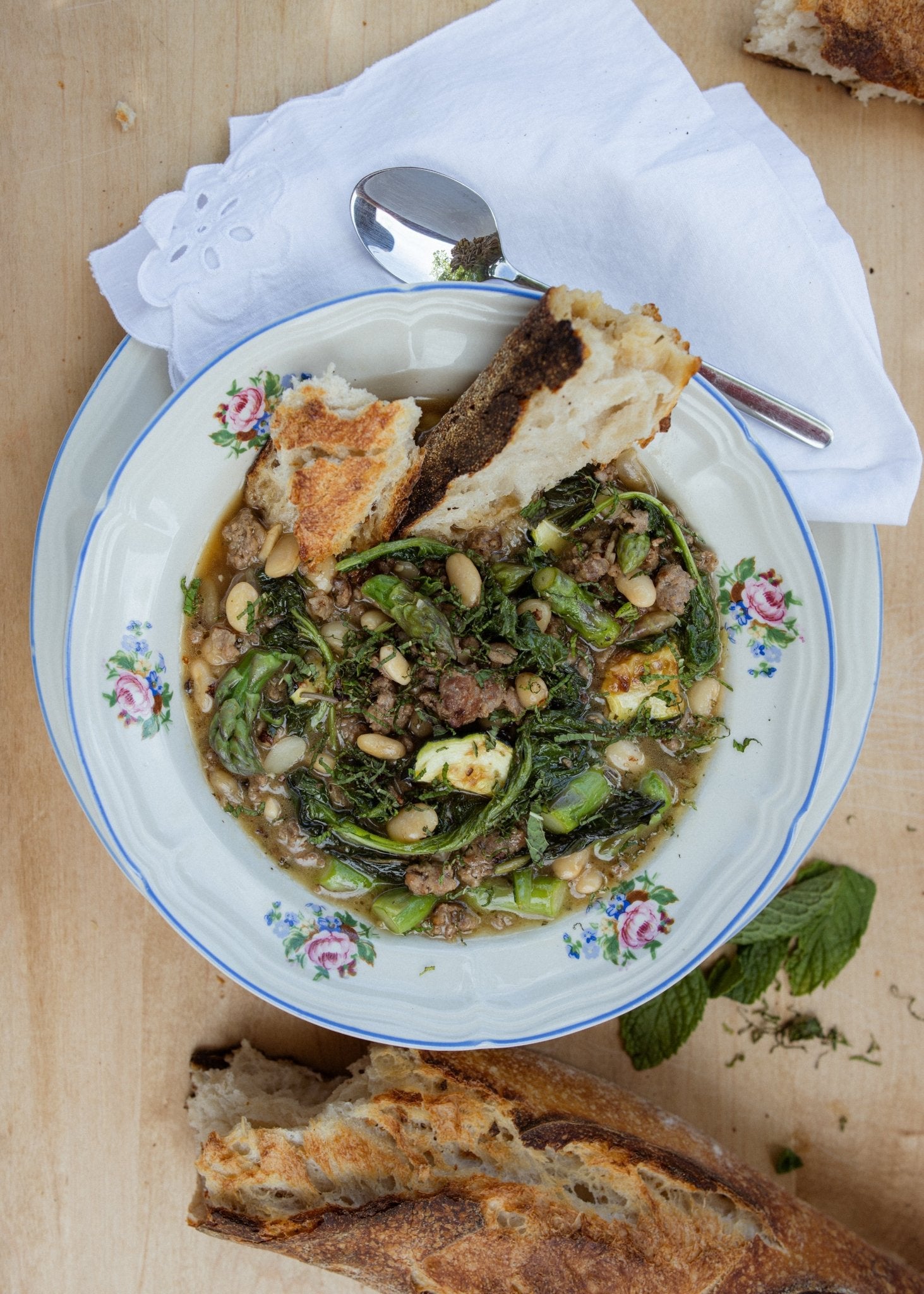 Spring Sausage Soup - Ballerina Farm