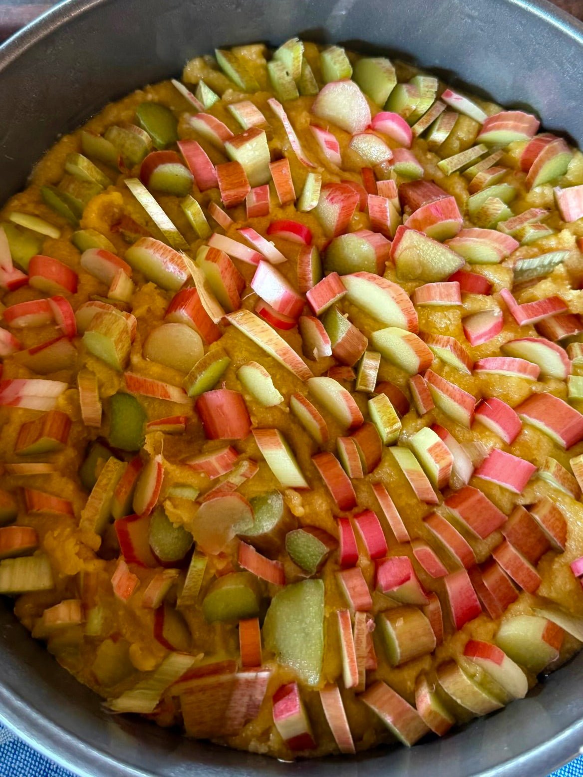 Rhubarb, Pistachio and Coconut Cake with Grenadine Cream - Ballerina Farm