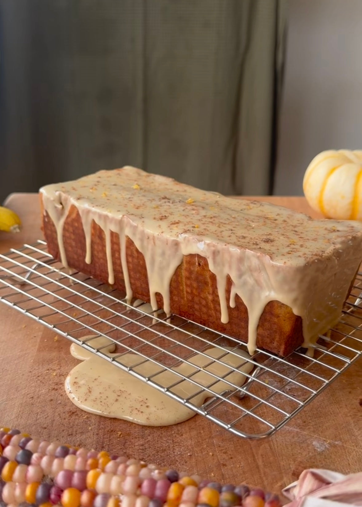 Protein Pumpkin Bread with Maple Glaze