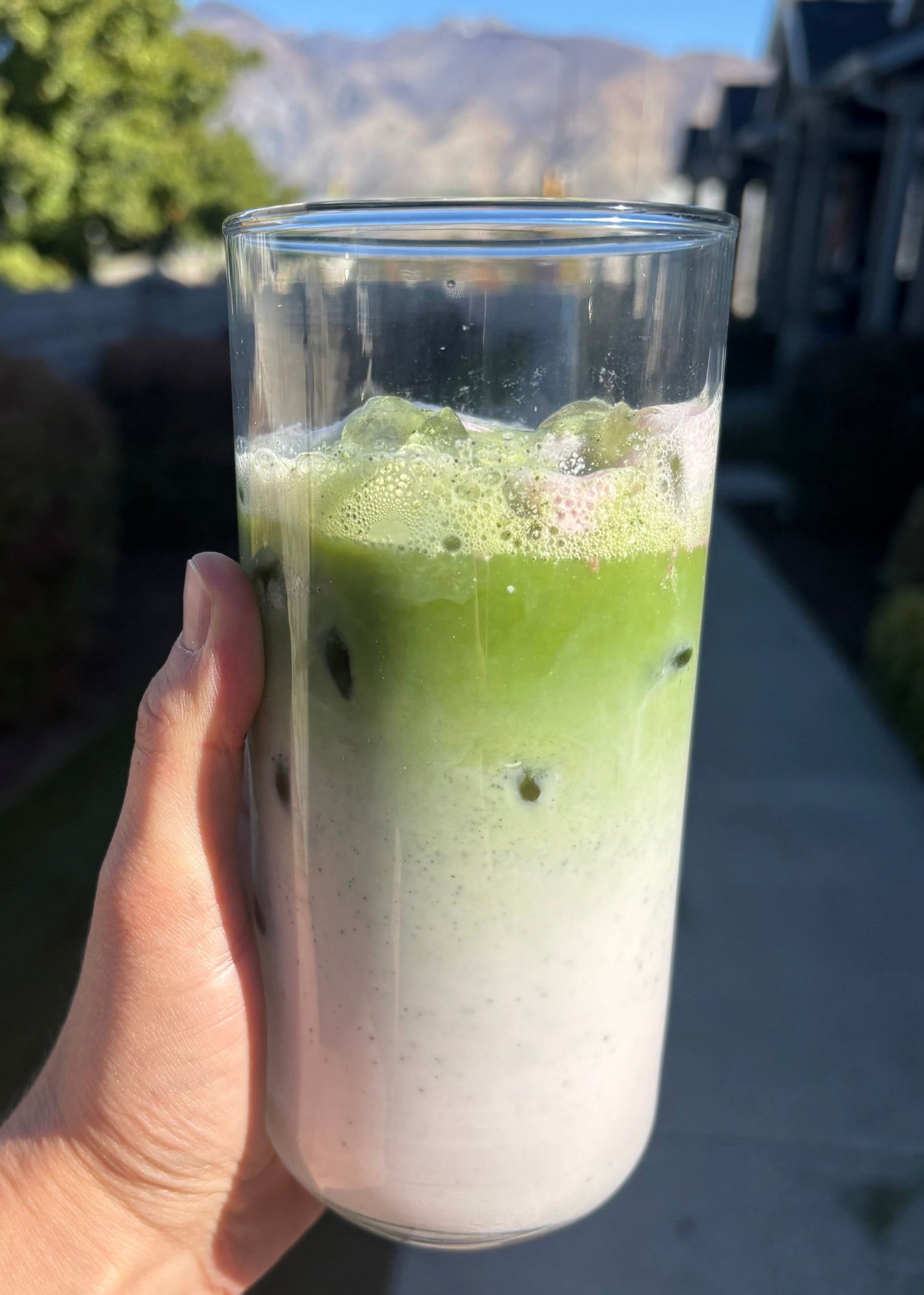 Iced Matcha Berry Latte