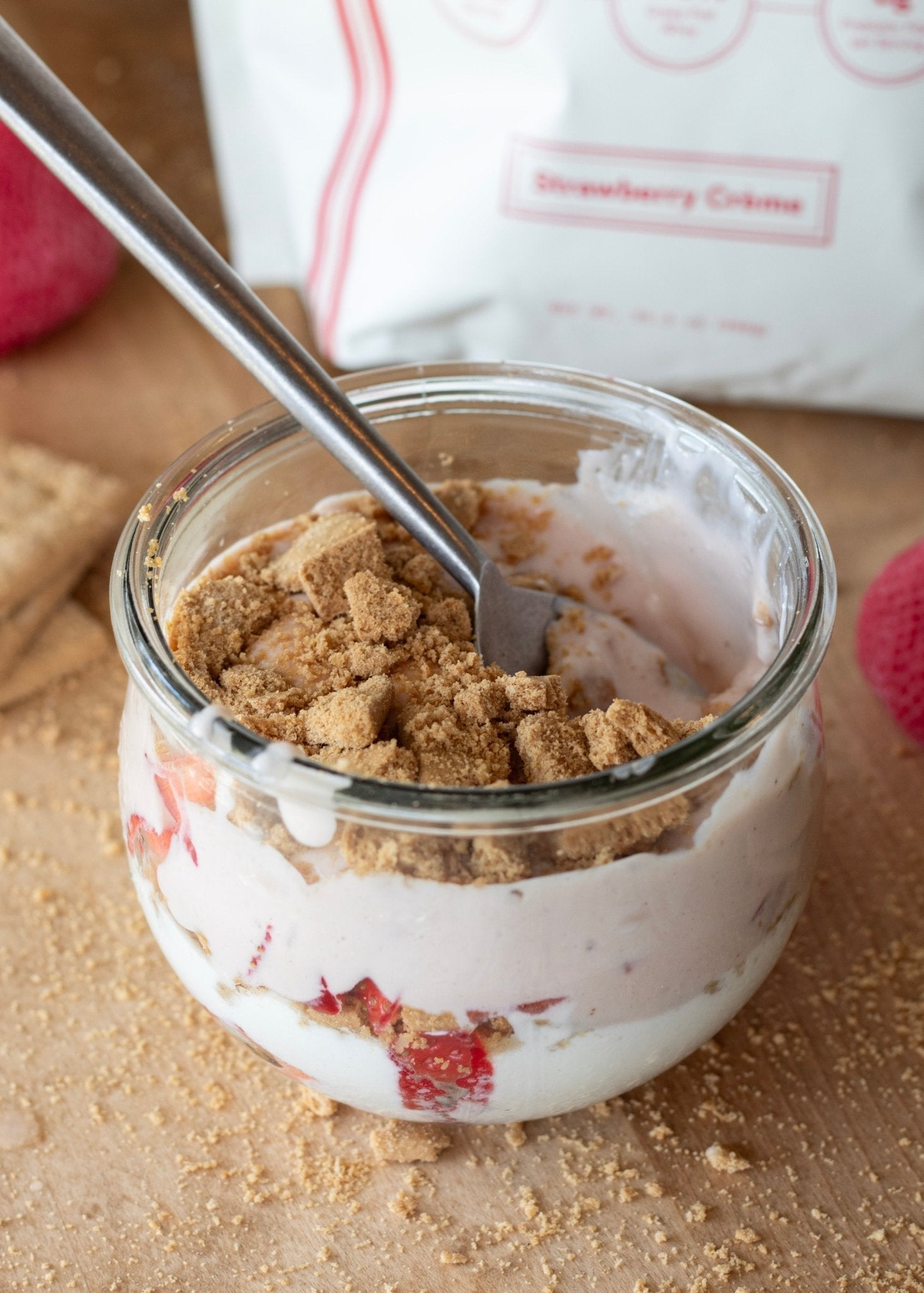 Strawberry Cheesecake Breakfast Trifle - Ballerina Farm