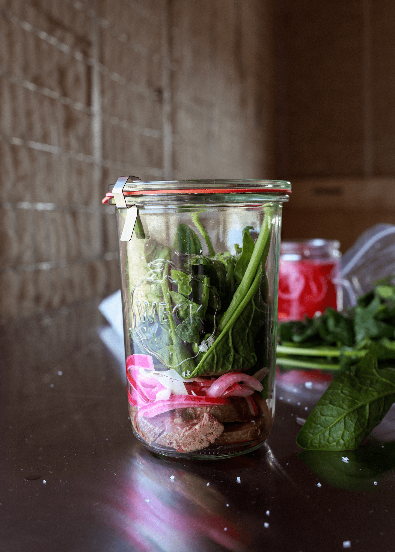 Jarred Steak & Chimichurri Kale Salad - Ballerina Farm