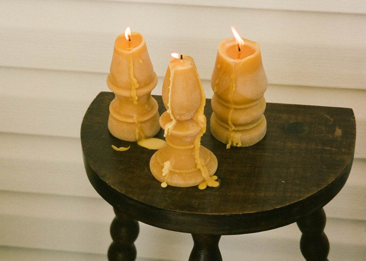 Spindle Candles, Set of 3