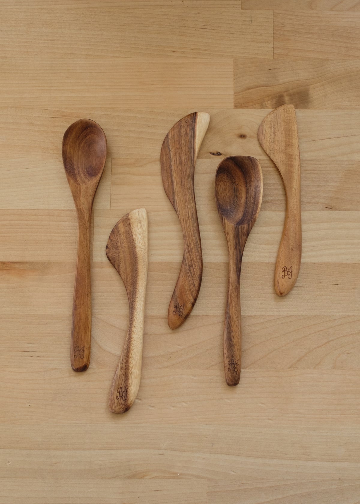 Wooden Spoons and Spreaders Set