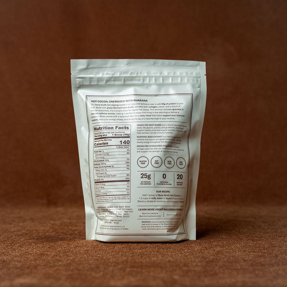 Caffeinated Bone Broth Hot Cocoa - Ballerina Farm