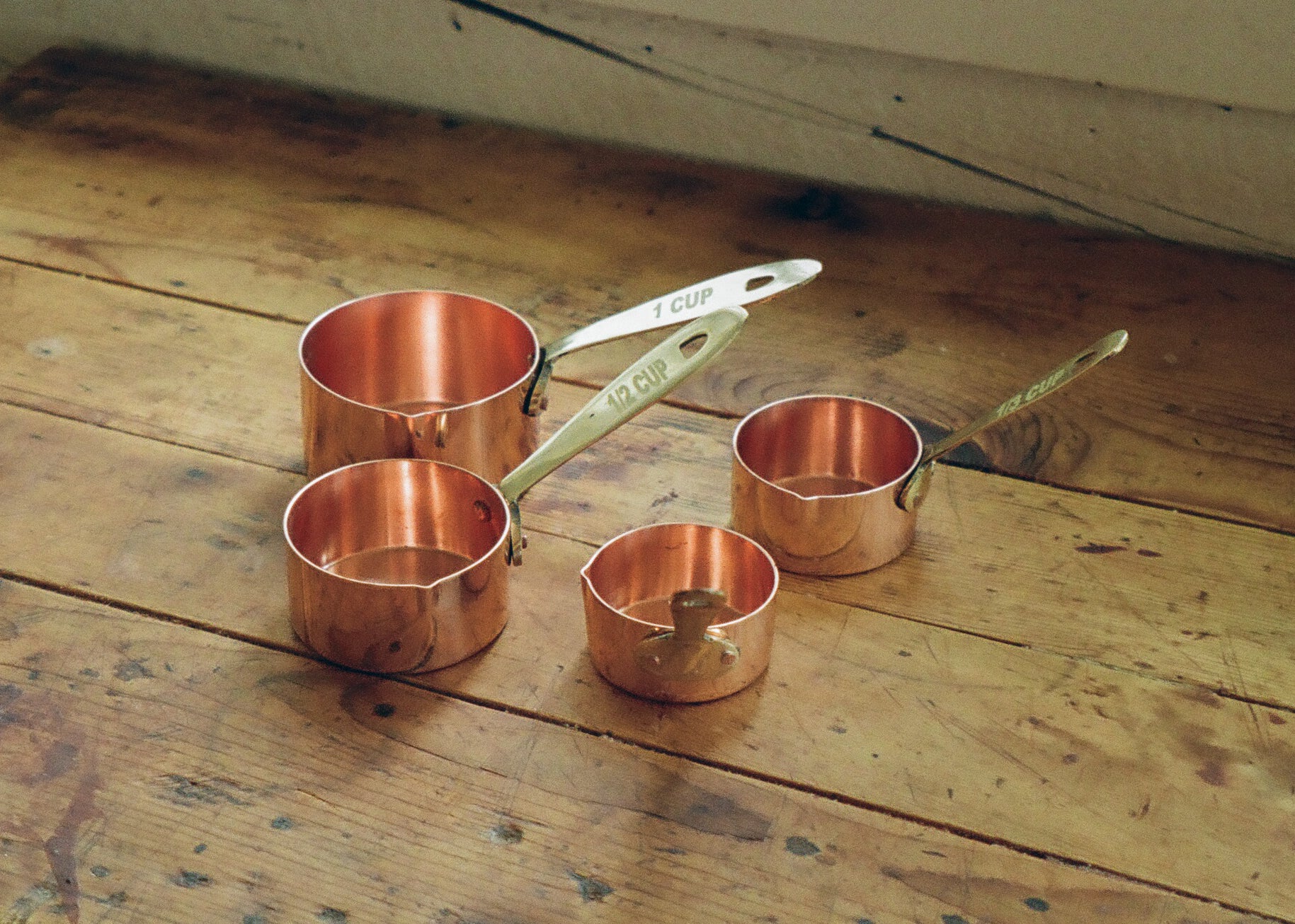 Copper & Brass Measuring Cups set