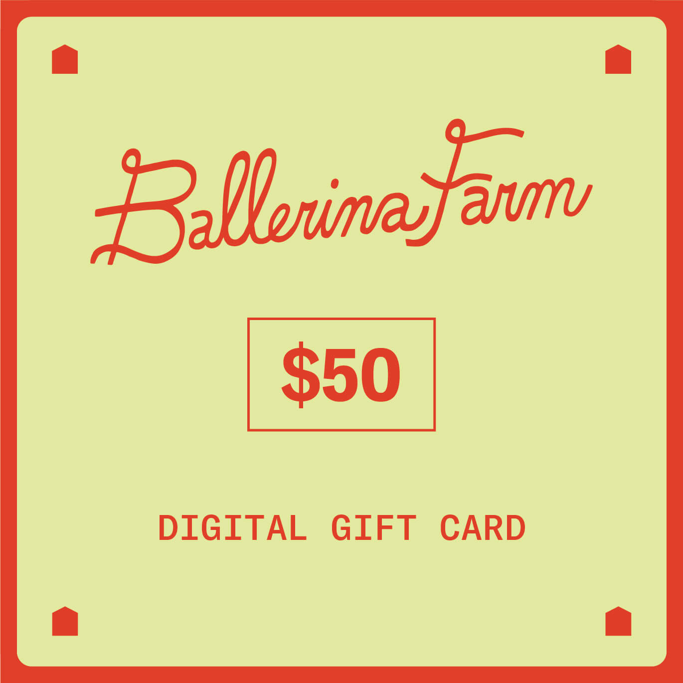 Gift card - Ballerina Farm
