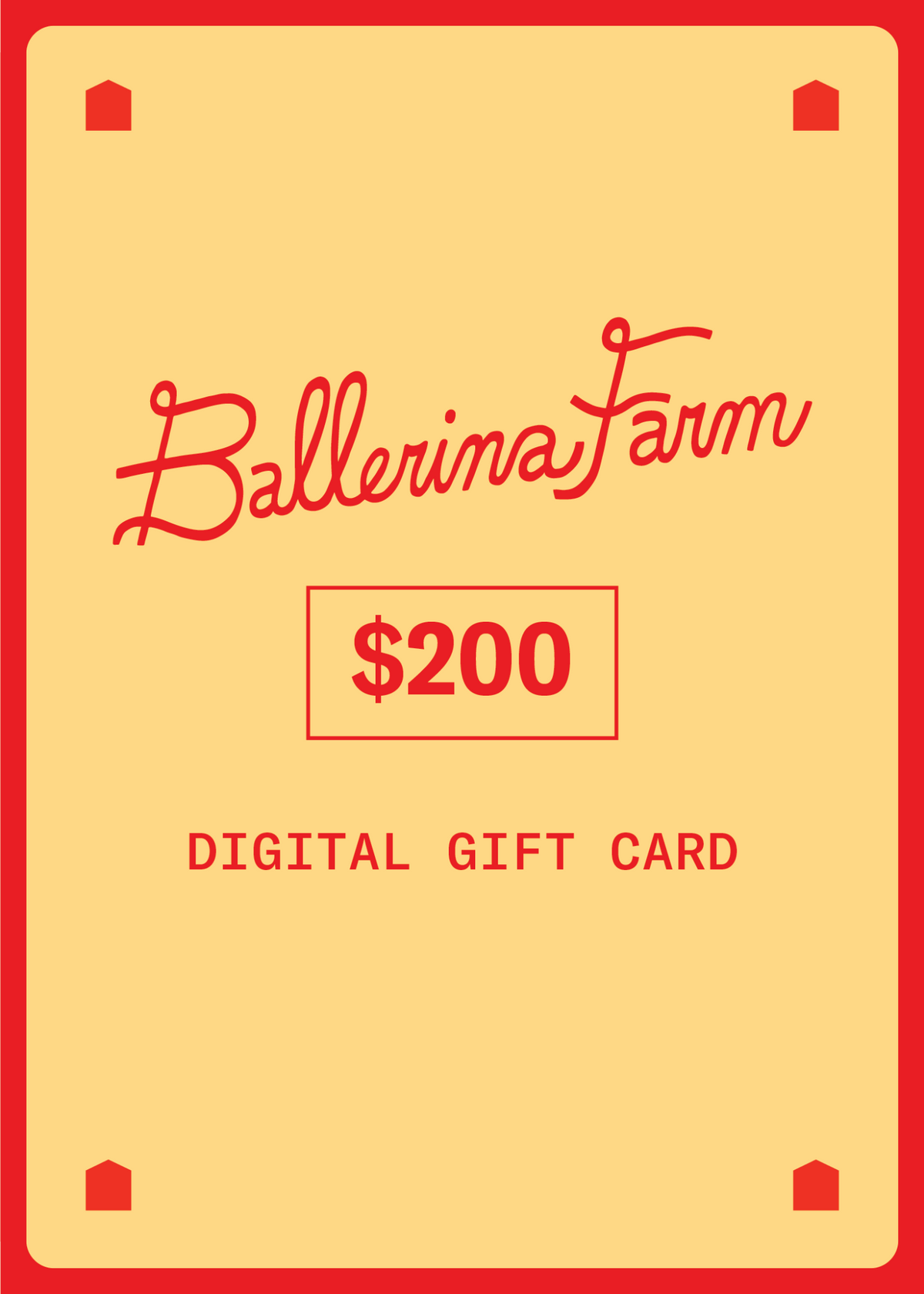 Gift card - Ballerina Farm